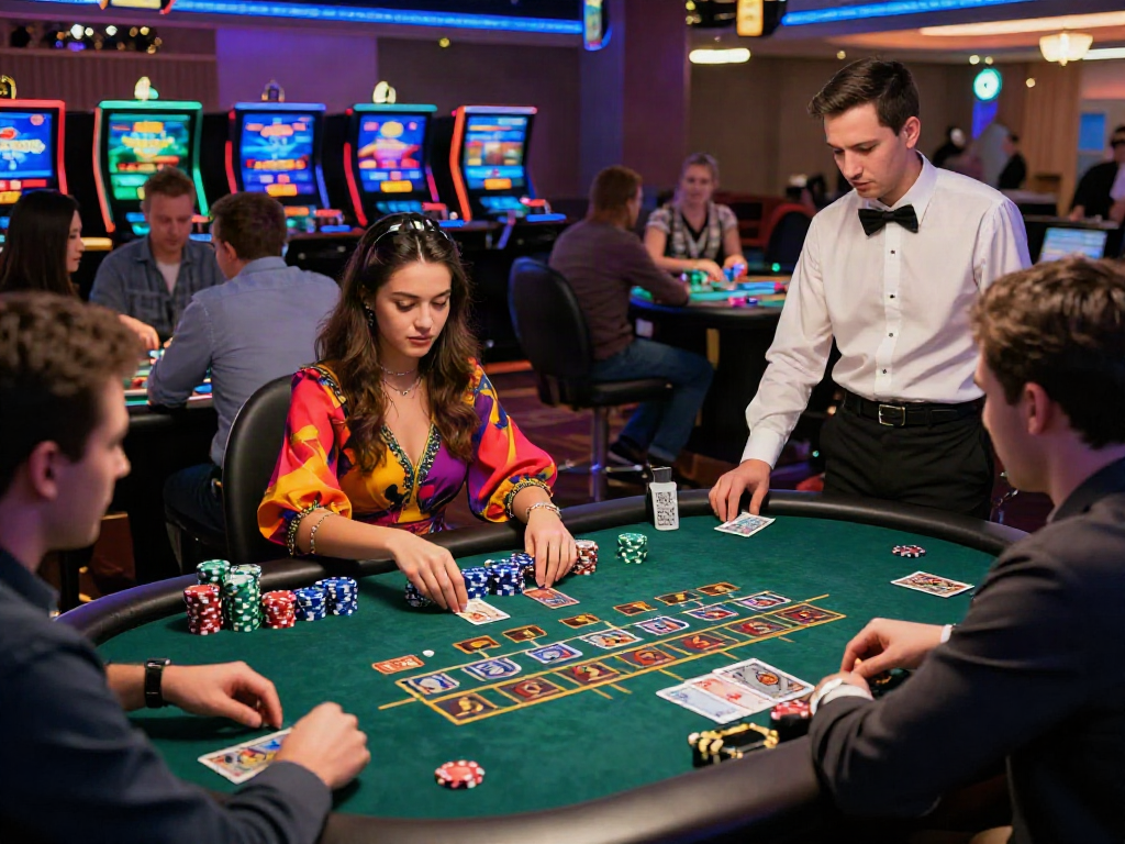Exciting online gaming scene at http://sin88-onl.com/ showcasing diverse players enjoying various casino games in a lively atmosphere.