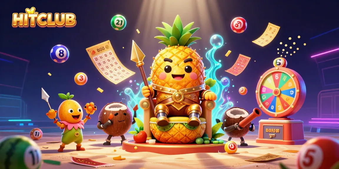 Spin the winning jackpot at HITCLUB with vibrant golden characters and dynamic gaming elements.