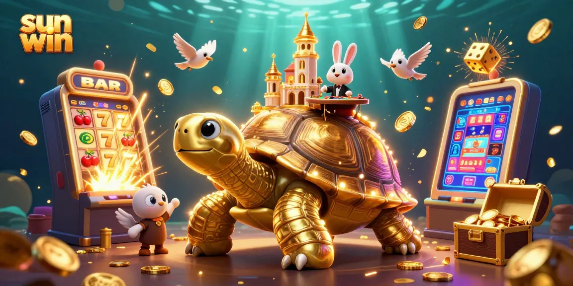 Experience thrilling wins at sun win with a fun 3D casino scene packed with games and excitement.