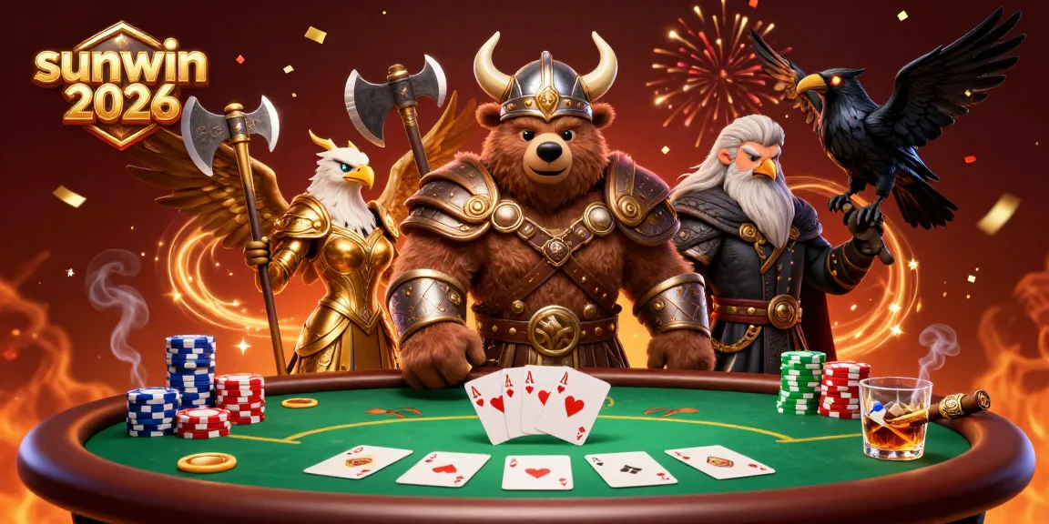 Experience thrilling wins at sunwin 2026 with fierce characters, poker elements, and celebration effects.